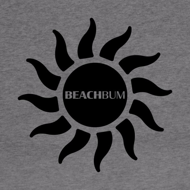 Beach Bum: Full Sun (Black) by Long Legs Design